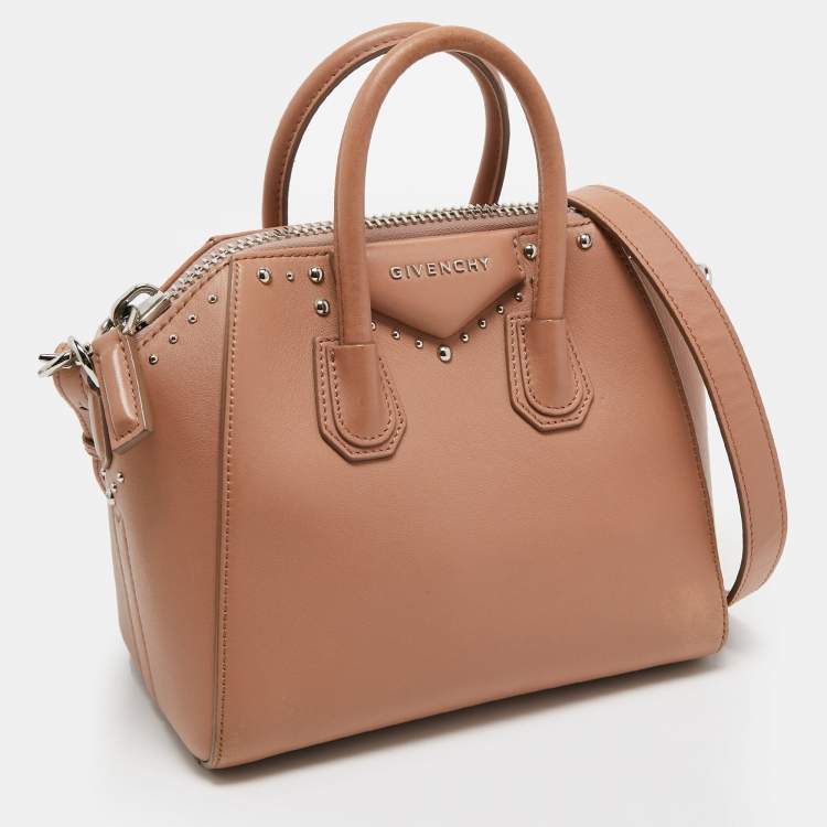Pre Owned Givenchy Beige Leather Mini Antigona Satchel