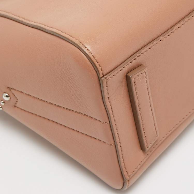 Pre Owned Givenchy Beige Leather Mini Antigona Satchel