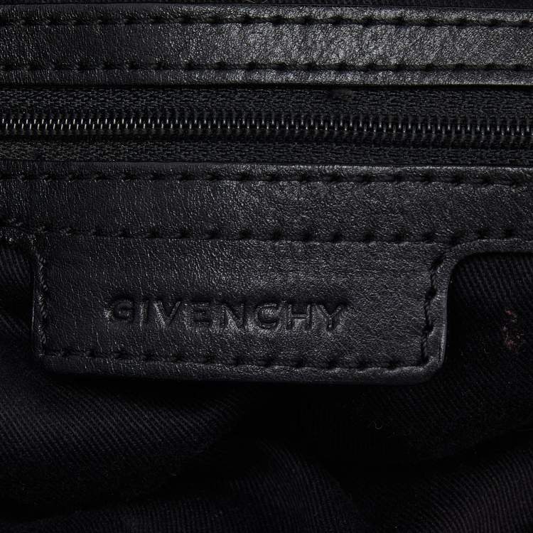 Pre Owned Givenchy Black Monogram Canvas and Leather Hobo