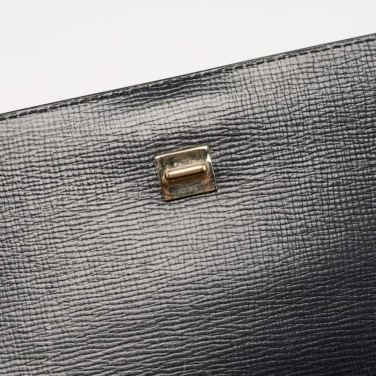 Pre Owned Givenchy Black Leather Pandora Box Shoulder Bag