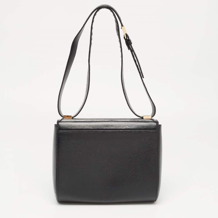 Pre Owned Givenchy Black Leather Pandora Box Shoulder Bag