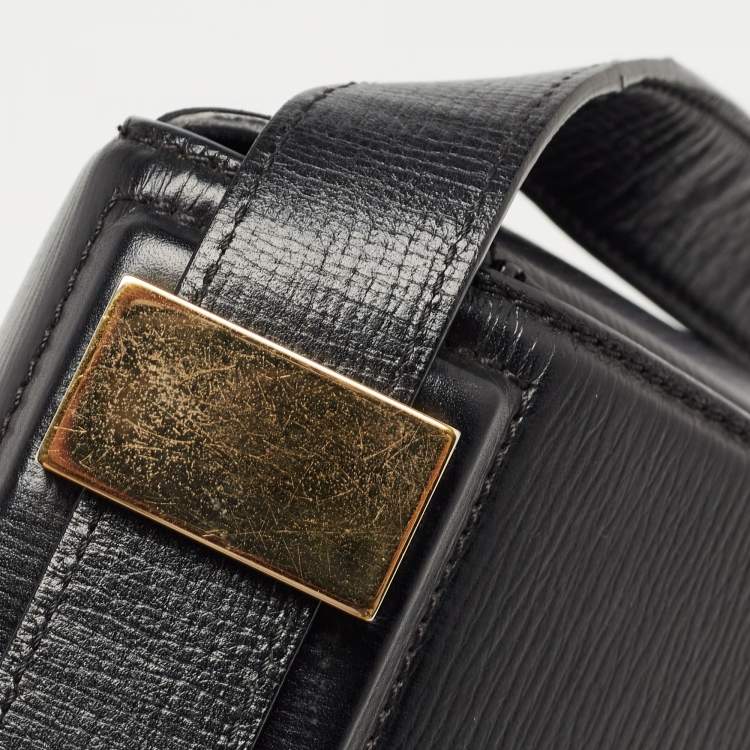 Pre Owned Givenchy Black Leather Pandora Box Shoulder Bag