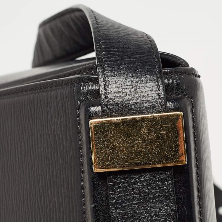 Pre Owned Givenchy Black Leather Pandora Box Shoulder Bag