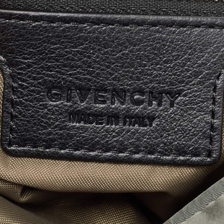 Pre Owned Givenchy Grey/Black Nylon Pandora Top Handle Bag