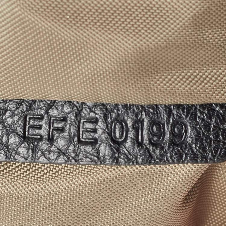 Pre Owned Givenchy Grey/Black Nylon Pandora Top Handle Bag