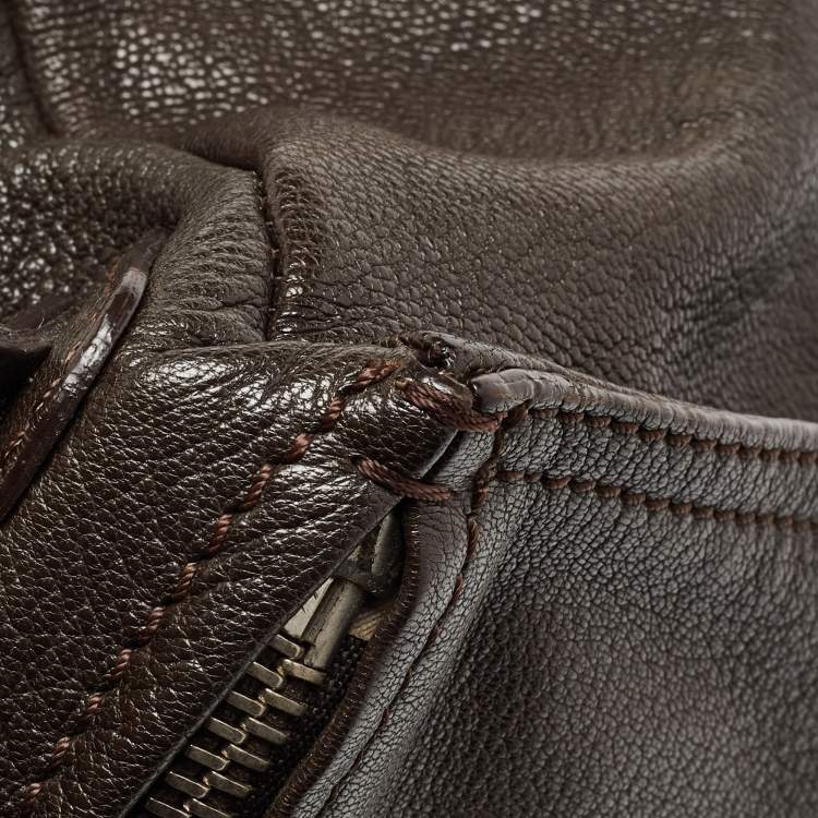 Pre Owned Givenchy Brown Leather Pandora Top Handle Bag