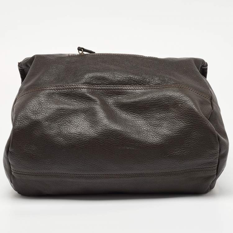 Pre Owned Givenchy Brown Leather Pandora Top Handle Bag