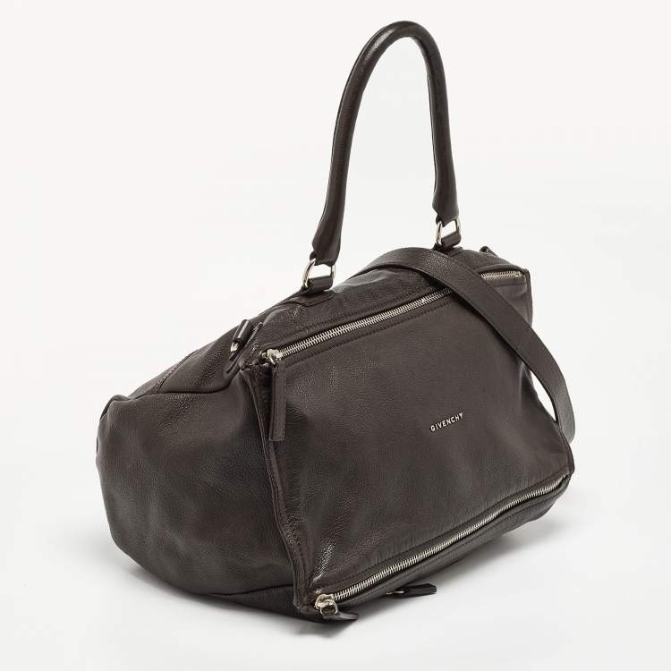 Pre Owned Givenchy Brown Leather Pandora Top Handle Bag