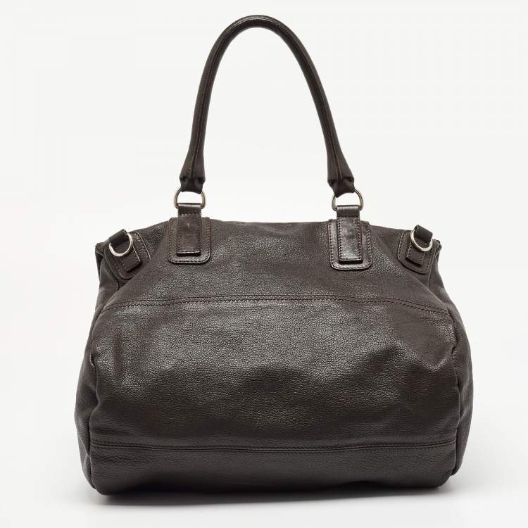 Pre Owned Givenchy Brown Leather Pandora Top Handle Bag