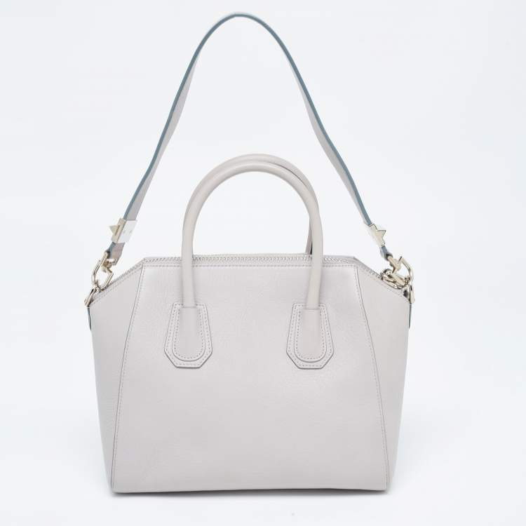 Pre Owned Givenchy Grey Leather Small Antigona Satchel