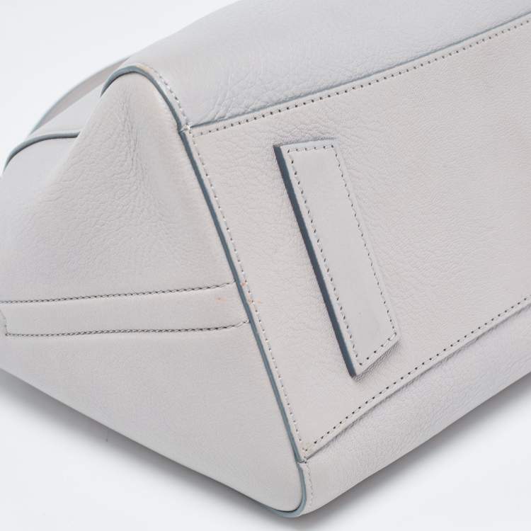 Pre Owned Givenchy Grey Leather Small Antigona Satchel