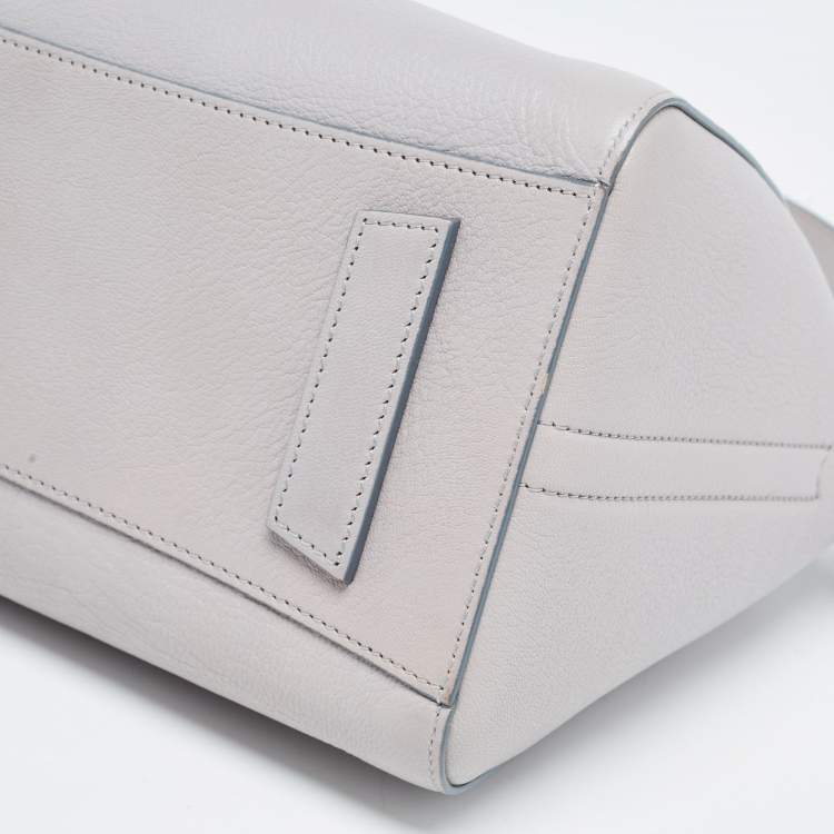 Pre Owned Givenchy Grey Leather Small Antigona Satchel