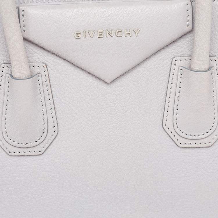 Pre Owned Givenchy Grey Leather Small Antigona Satchel