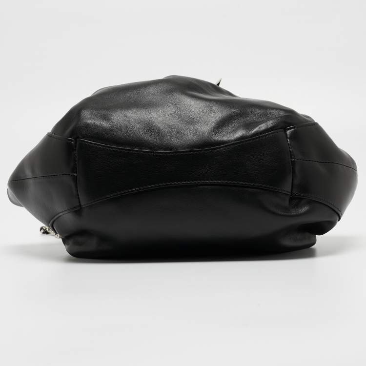 Pre Owned Givenchy Black Leather Kenny Chain Shoulder Bag