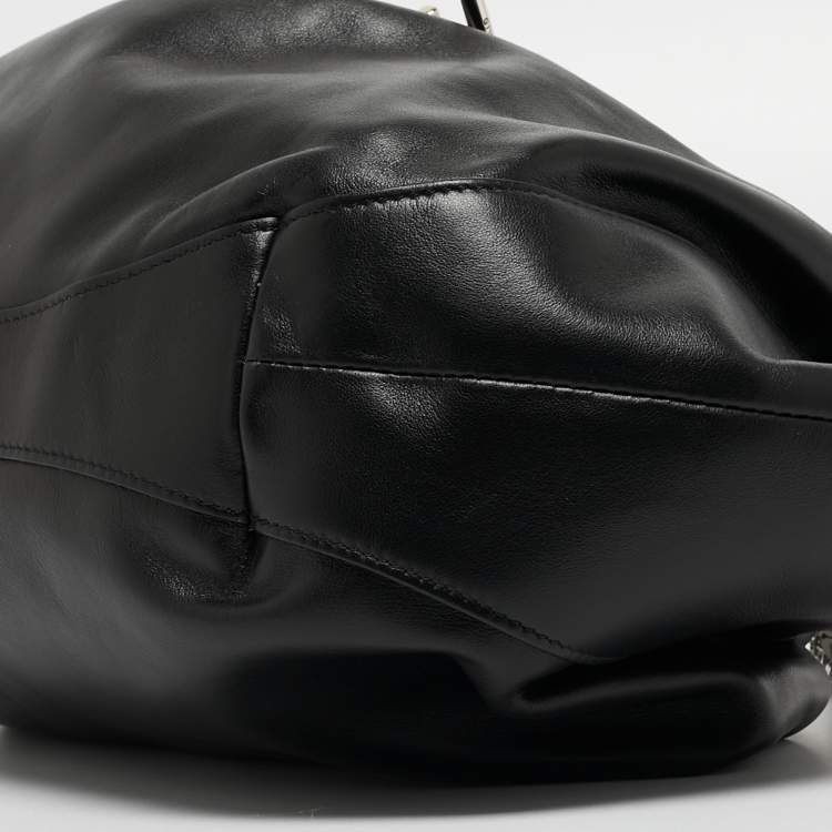 Pre Owned Givenchy Black Leather Kenny Chain Shoulder Bag