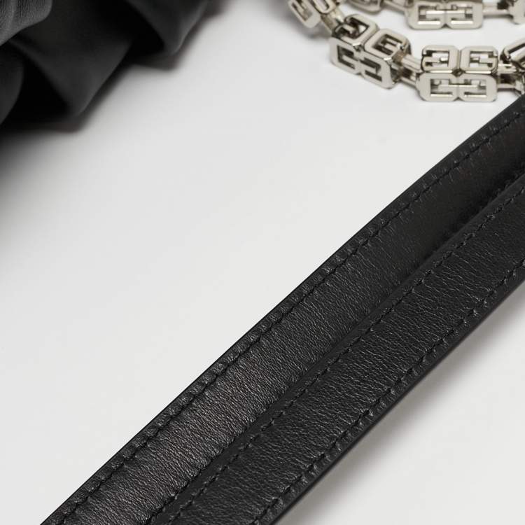 Pre Owned Givenchy Black Leather Kenny Chain Shoulder Bag