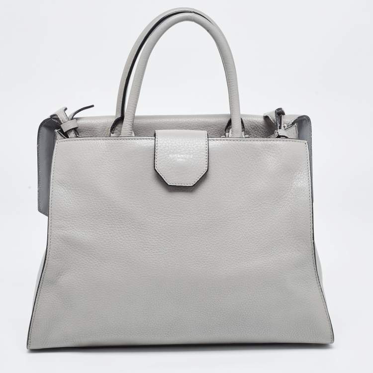 Pre Owned Givenchy Grey Leather Medium Obsedia Tote