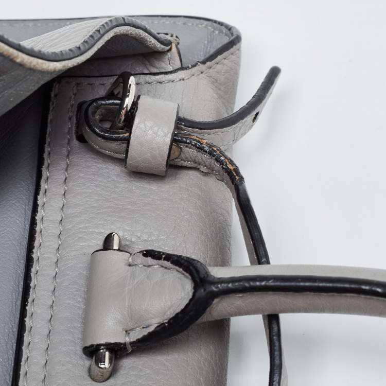 Pre Owned Givenchy Grey Leather Medium Obsedia Tote