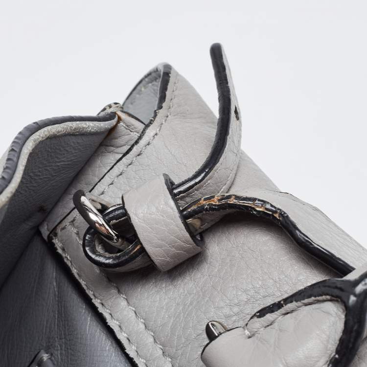Pre Owned Givenchy Grey Leather Medium Obsedia Tote