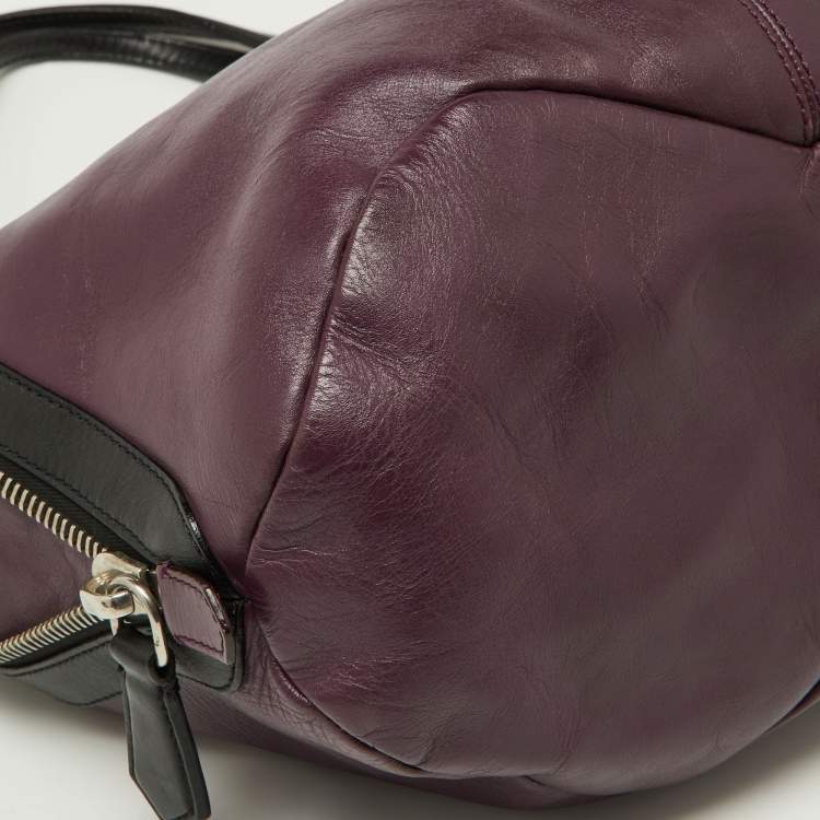Pre Owned Givenchy Purple/Black Double Sided Zip Hobo