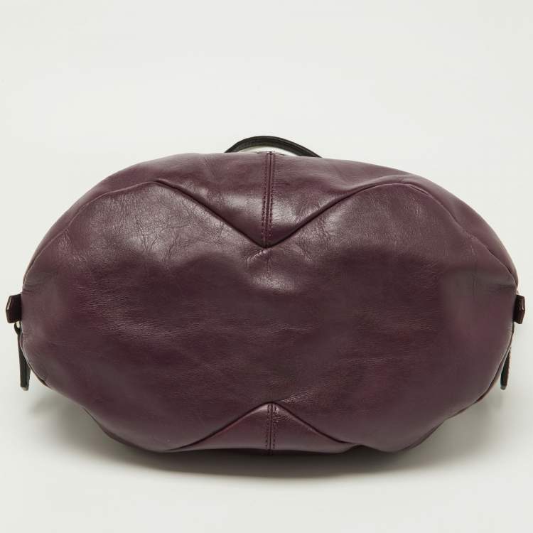 Pre Owned Givenchy Purple/Black Double Sided Zip Hobo