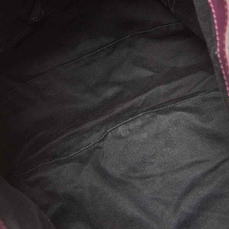 Pre Owned Givenchy Purple/Black Double Sided Zip Hobo