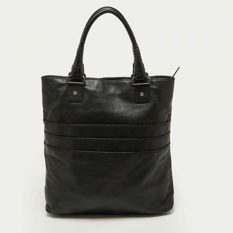 Pre Owned Givenchy Black Leather Shopper Tote