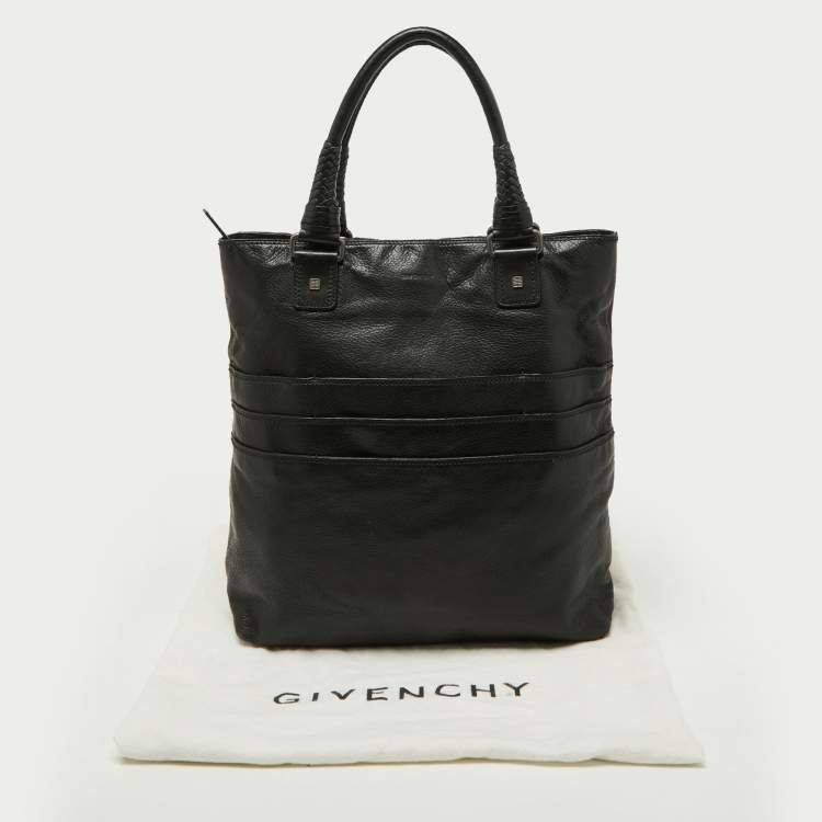 Pre Owned Givenchy Black Leather Shopper Tote