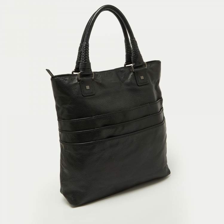 Pre Owned Givenchy Black Leather Shopper Tote