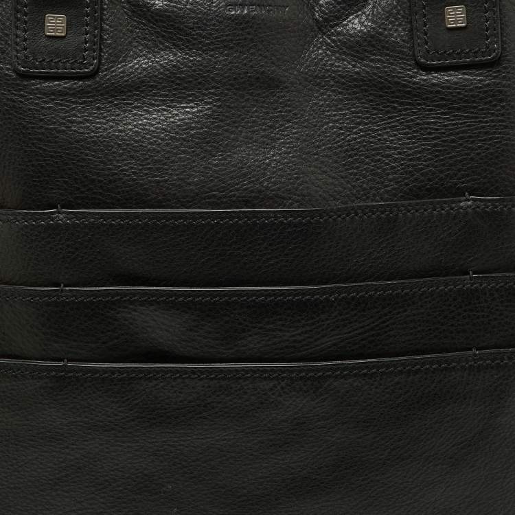 Pre Owned Givenchy Black Leather Shopper Tote