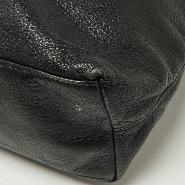 Pre Owned Givenchy Black Leather Shopper Tote