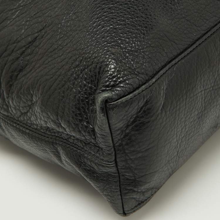 Pre Owned Givenchy Black Leather Shopper Tote