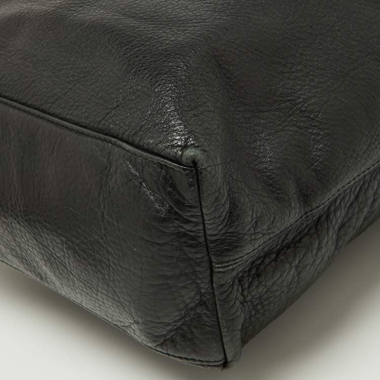 Pre Owned Givenchy Black Leather Shopper Tote