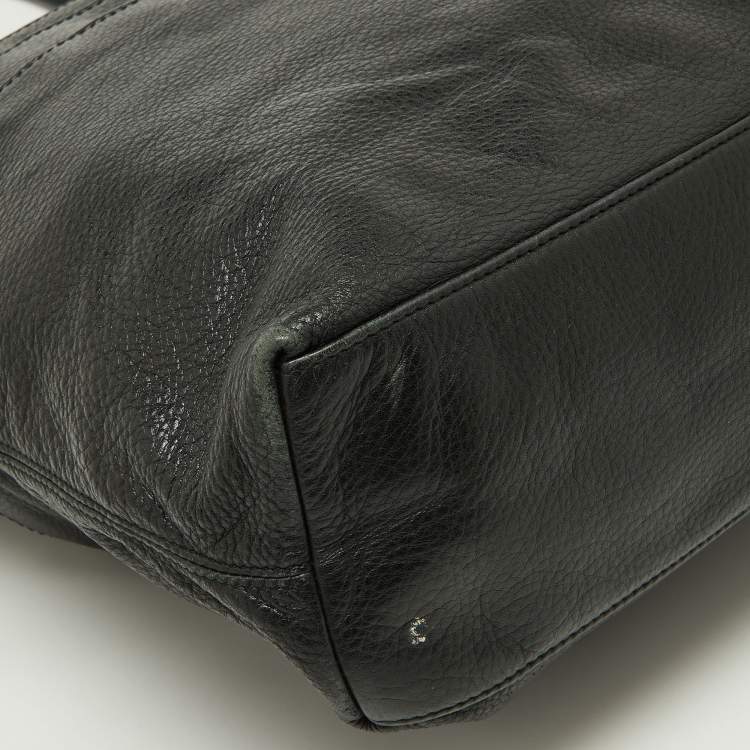 Pre Owned Givenchy Black Leather Shopper Tote