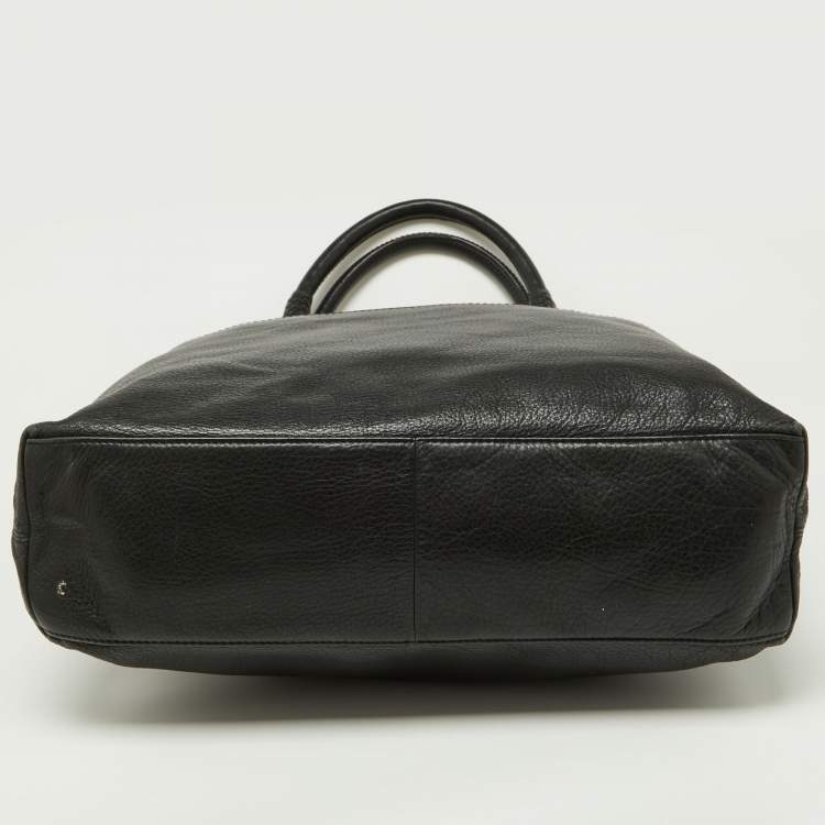 Pre Owned Givenchy Black Leather Shopper Tote