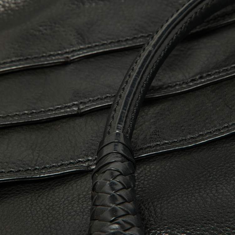 Pre Owned Givenchy Black Leather Shopper Tote