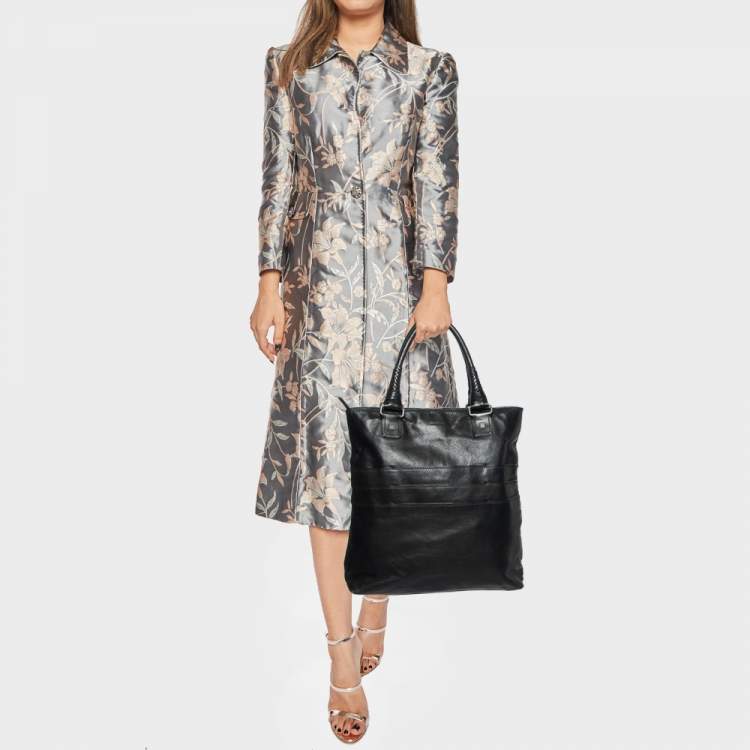 Pre Owned Givenchy Black Leather Shopper Tote