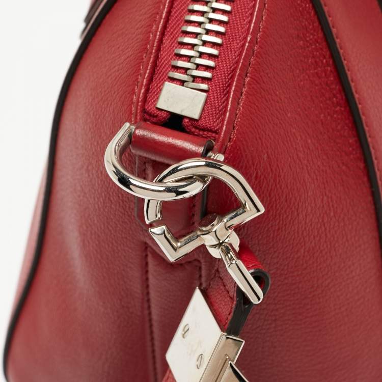 Pre Owned Givenchy Red Leather Small Antigona Satchel