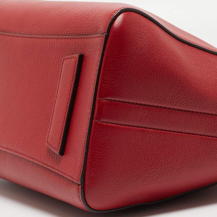 Pre Owned Givenchy Red Leather Small Antigona Satchel