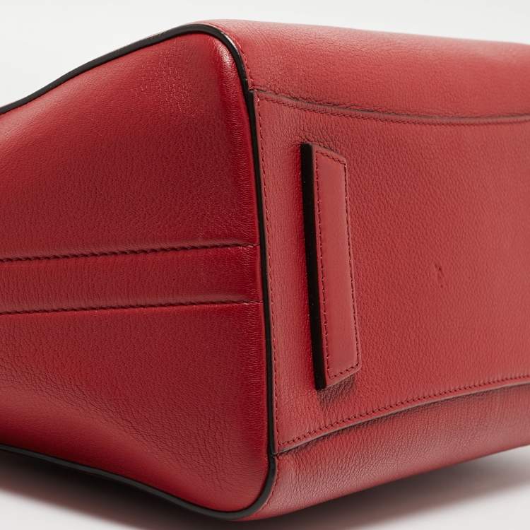 Pre Owned Givenchy Red Leather Small Antigona Satchel