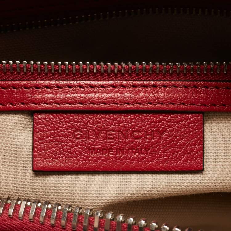 Pre Owned Givenchy Red Leather Small Antigona Satchel