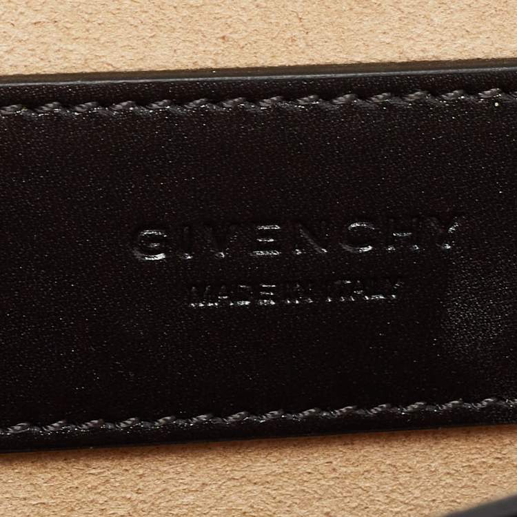 Pre Owned Givenchy Black Glossy Leather Small GV3 Shoulder Bag