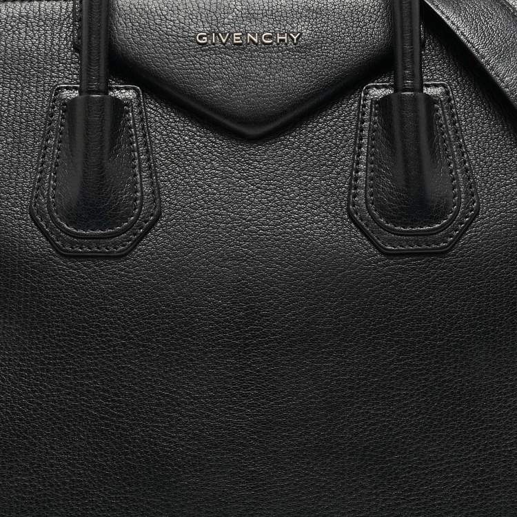 Pre Owned Givenchy Black Leather Medium Antigona Satchel