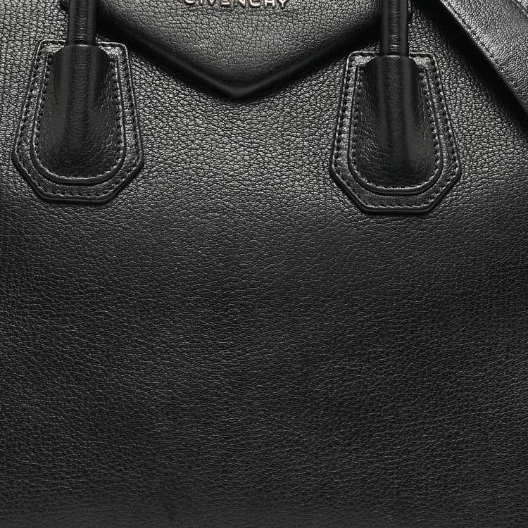 Pre Owned Givenchy Black Leather Medium Antigona Satchel