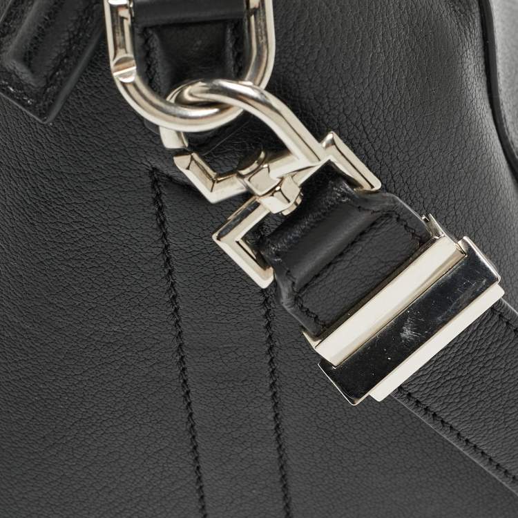 Pre Owned Givenchy Black Leather Medium Antigona Satchel