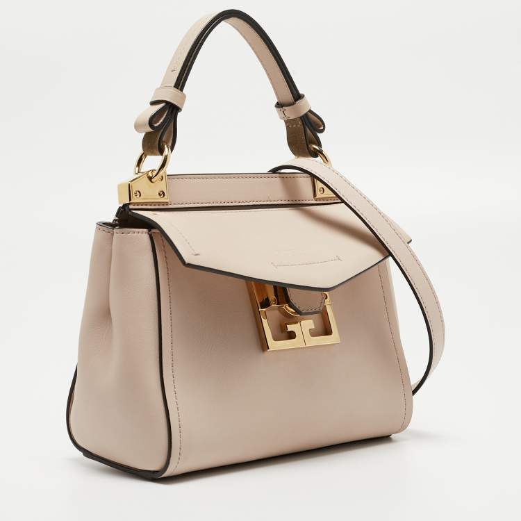 Pre Owned Givenchy Light Pink Leather Mystic Top Handle Bag