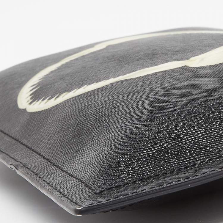 Pre Owned Givenchy Black Coated Canvas Shark Jaw Print Antigona Zip Clutch