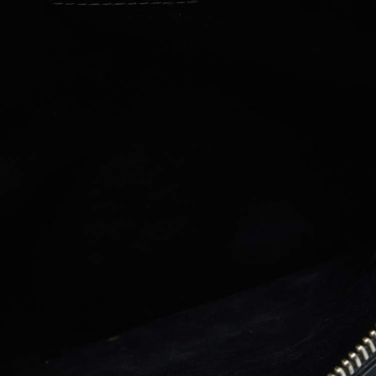 Pre Owned Givenchy Black Star Embossed Leather Zip Clutch