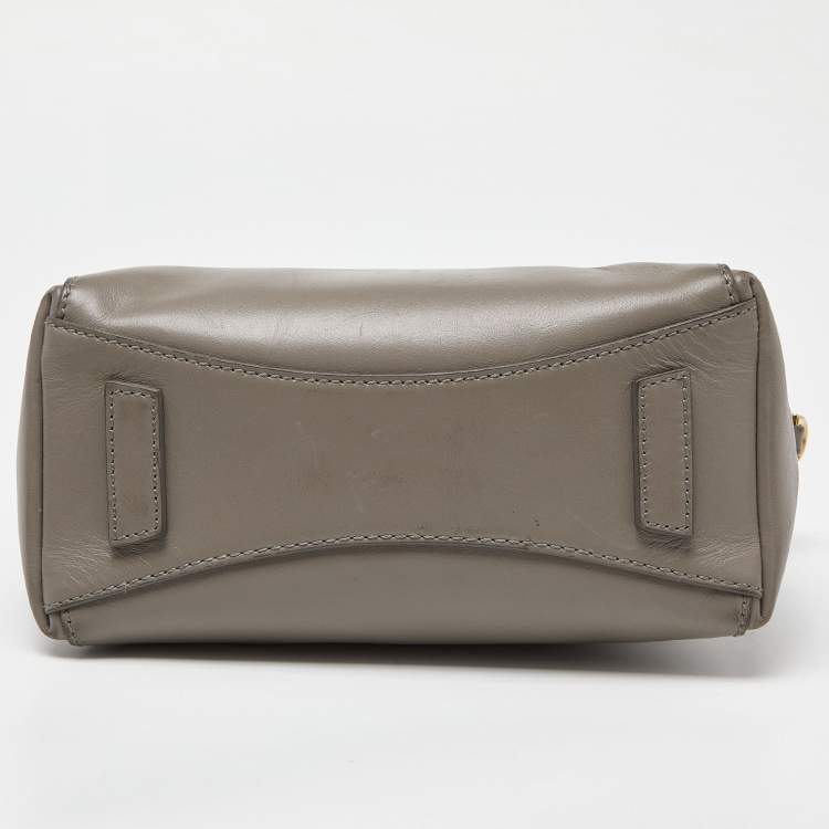 Pre Owned Givenchy Beige Leather Mini Antigona Sport Satchel