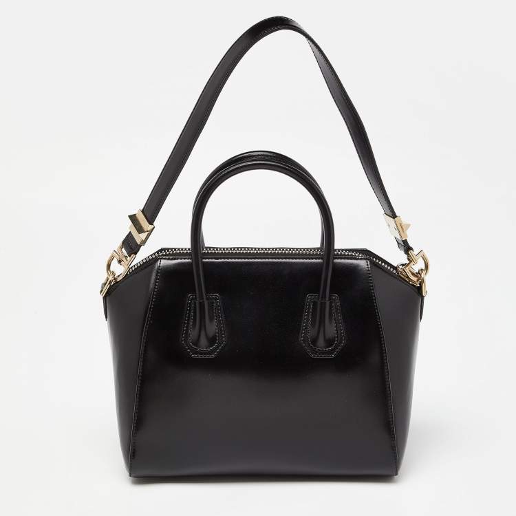 Pre Owned Givenchy Black Leather Small Antigona Satchel